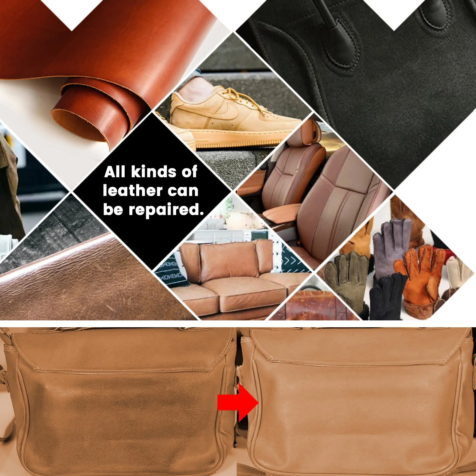 Leather Care Wax Oil Polish 60ml for Shoes Bags Chair Leather Products leather filler compound