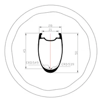 1370g 700C vélo de route carbone roues Tubeless 45mm 50mm vague vélo jante 2