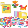Montessori Desktop Puzzle Toys Kids Battle Table Game Tangram Math Toys Building Blocks Board Color Shape Training for Kids Gift 1