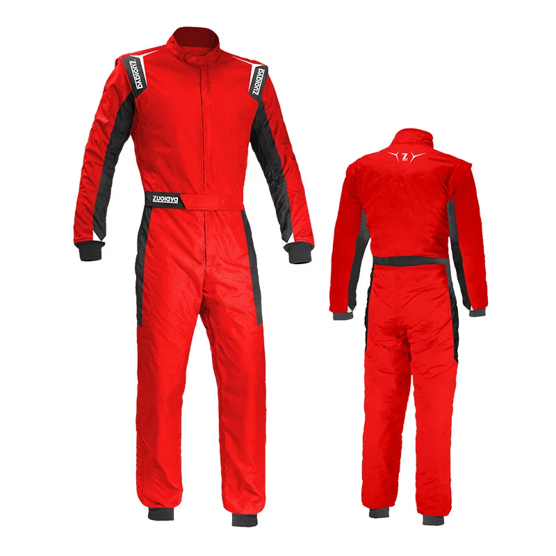 

Red Motorcycle Jacket Waterproof Racing Onesie Wear Resistant Motorcycle Onesie Breathable Onesies Quick Dry Go-kart Suits