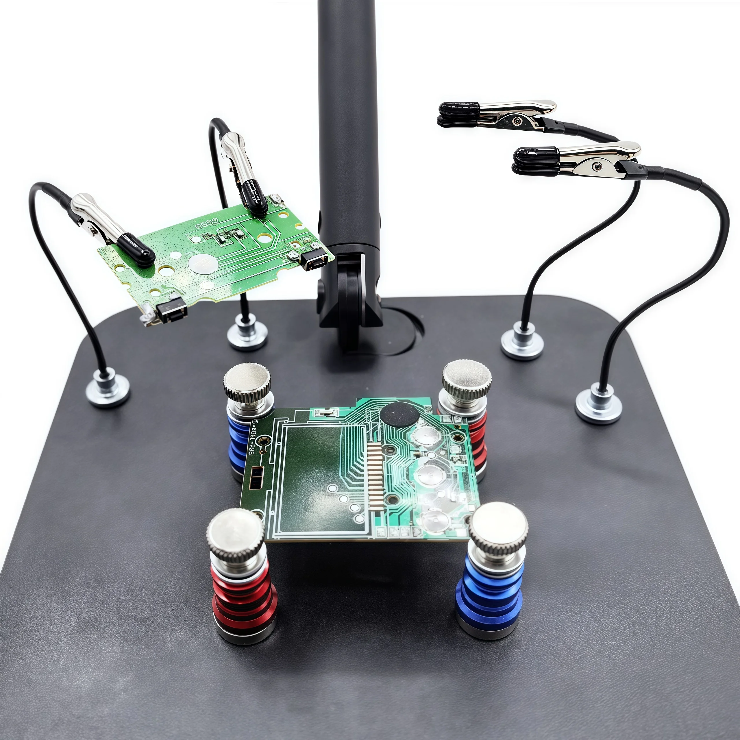 Magnetischer flexibler Schweiß-Heißluftpistolenhalter aus dritter Hand, PCB-Reparatur, helfende Nacharbeitsstation, freitragende Halterung, multifunktionaler Clip – Detail 4