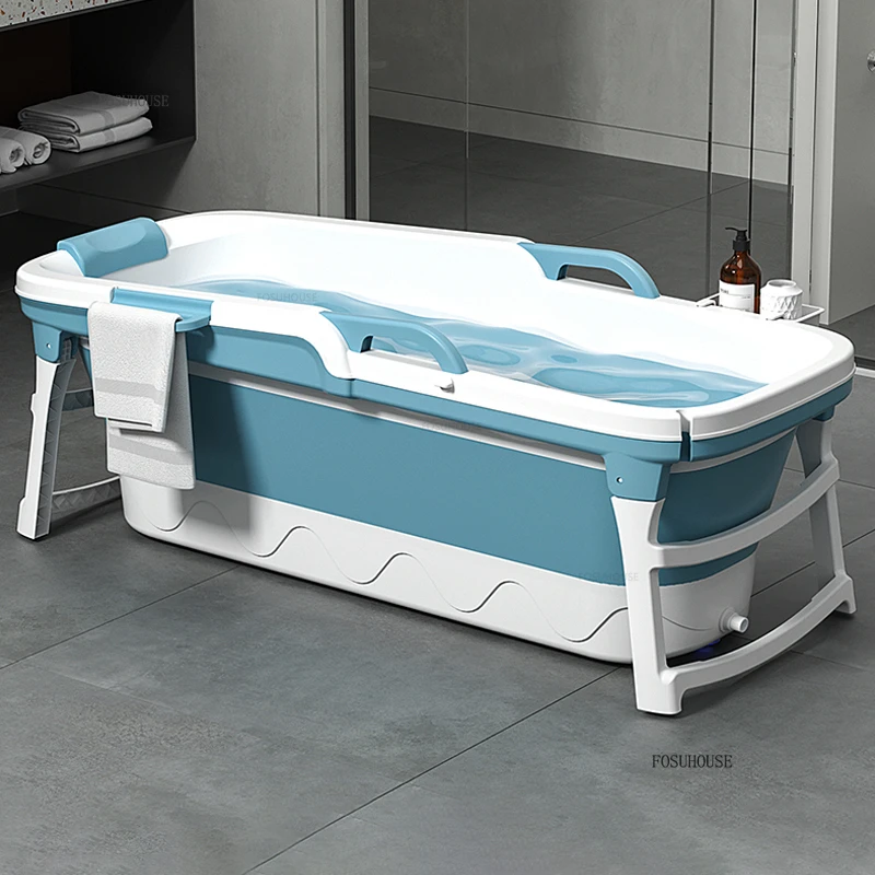 Home Ice Bath Bucket Nordic Adult Foldable Portable Bathtubs Creative Bathroom Full Body Hot Tub Thickened Plastic Swimming Pool