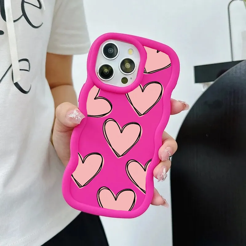 Wave Love Heart Phone Case