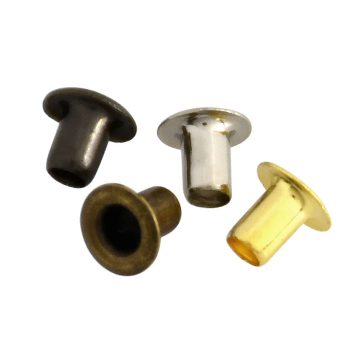 Brass Eyelet no Washer 1.5mm/2mm/2.5mm Leather Craft Repair Grommet Round Eye Ring 100sets for Shoes Bag Clothing Leather Belt Hat eyelet grommet ring kit eyelet grommet ring grommet eyelet kit