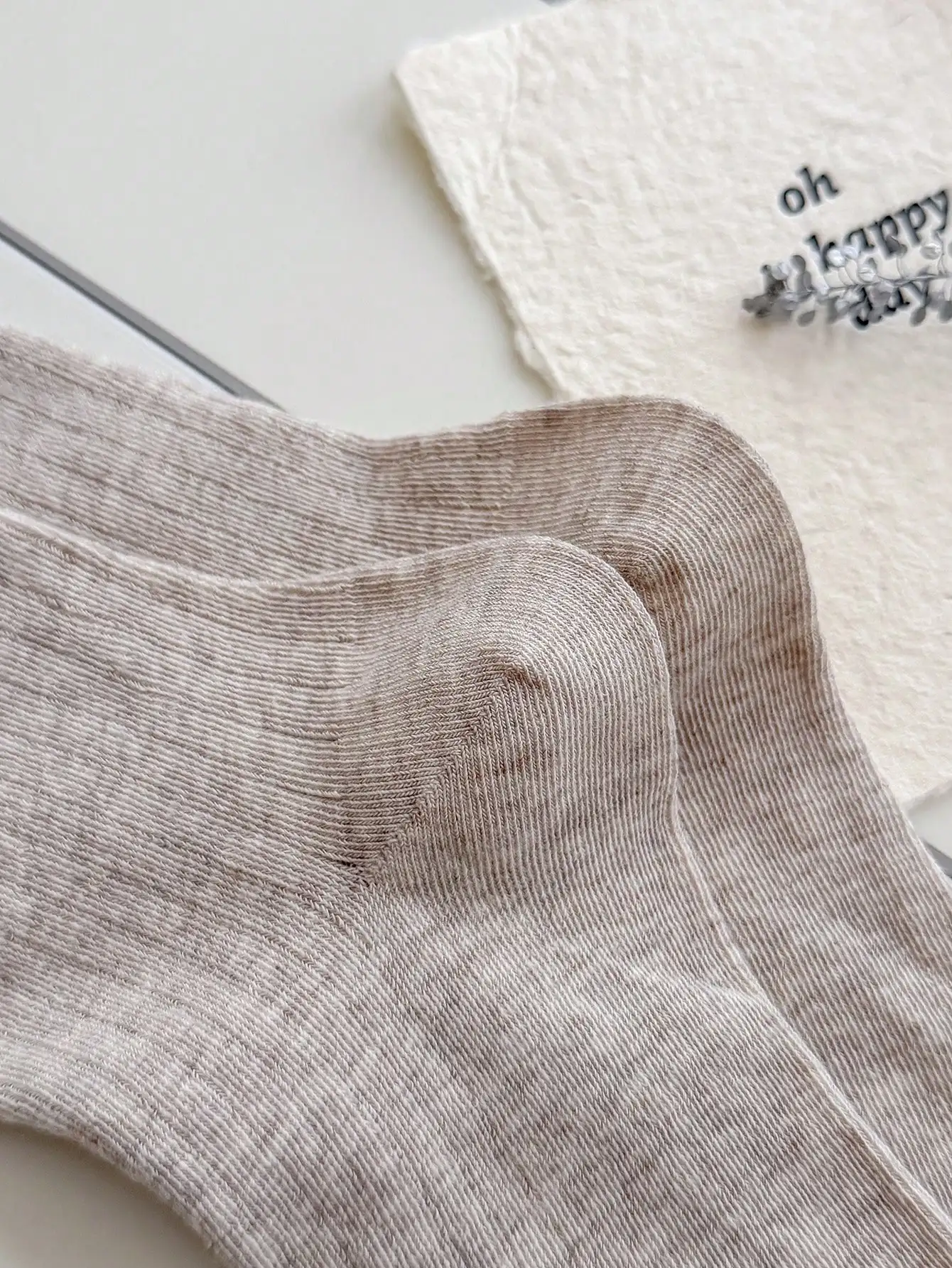 Damenstrümpfe Neue Mode Frühling Sommer Dünne Einfarbige Baumwoll-Langsocken für Frauen Klassische Weiße Socken – Detail 11