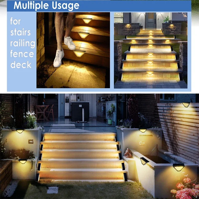 Description Picture 4 of itemSolar Deck Lights Fence Lights Outdoor Step Lights Waterproof Solar Lights for Railing Stairs Step Fence Yard Patio and Pathway