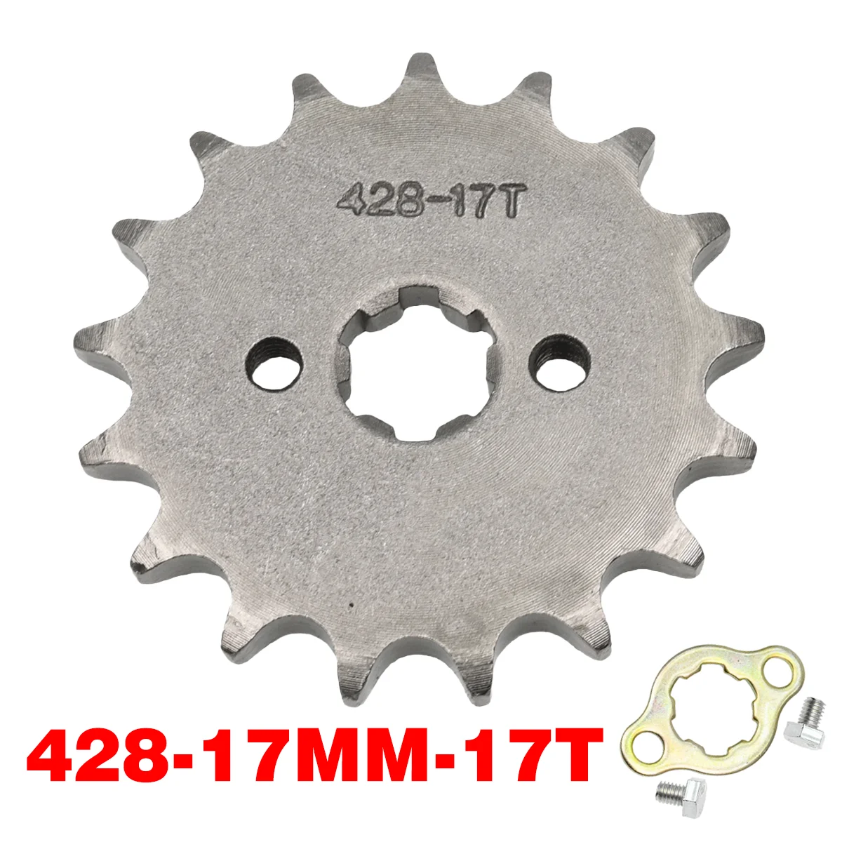 Vorderes Motortandrad, Kettenrad mit Halteplattenverriegelung 428 # 20mm 10T-19T für ATV Quad Go Kart Motorrad Buggy Roller – Detail 11