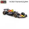 2022 Bburago Diecast 1:43 Car Alfa Romeo C42 Ferrari F1-75 RB18 Red Bull F1 Model Alloy Toy Formula One Car Collection Kid Gift 6