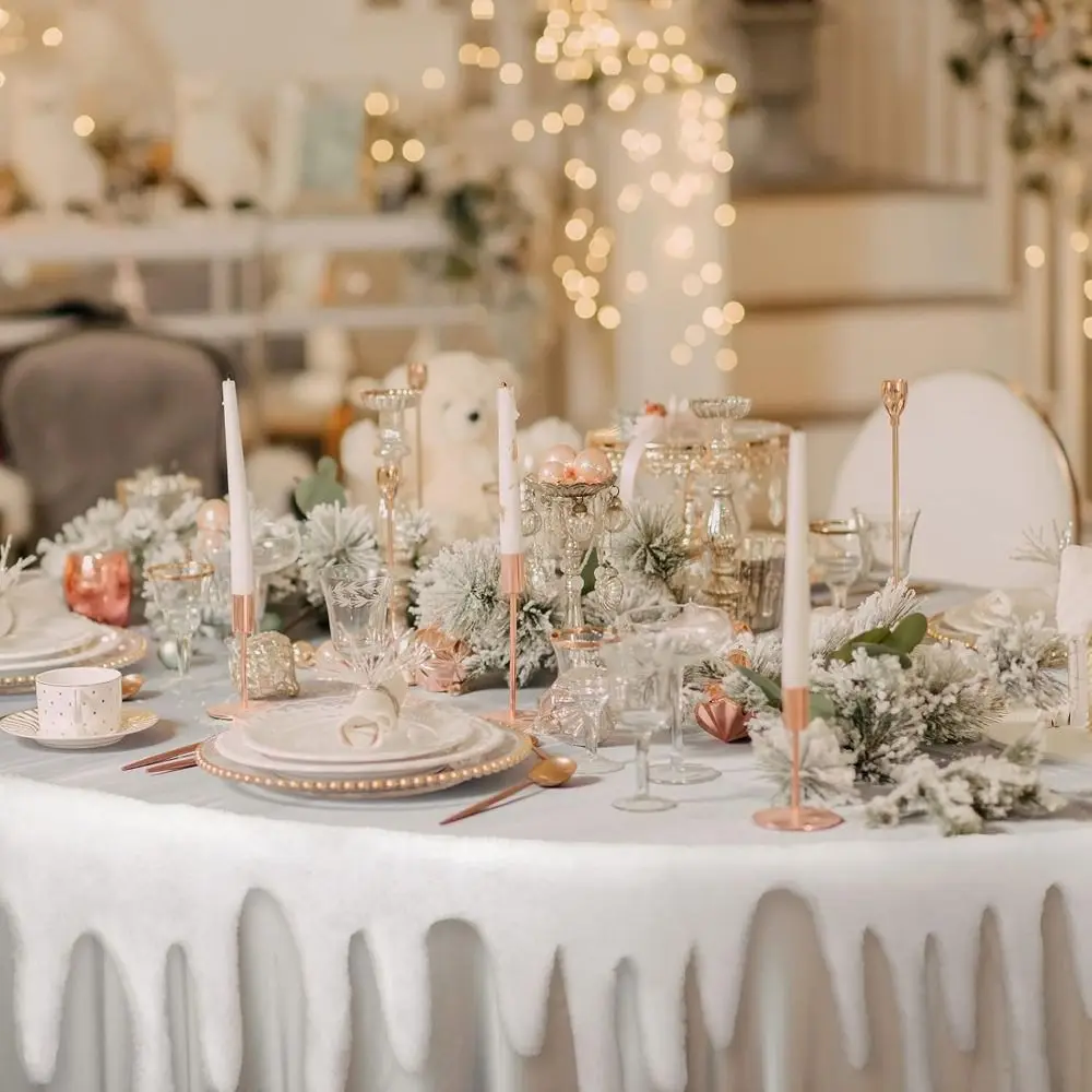 Polyester Weihnachten Schnee Decke für Weihnachten Urlaub Dekor Weihnachten Dekor Weihnachten Gefälschte Schnee Decke Eiszapfen Fransen Dach Dekoration – Detail 6