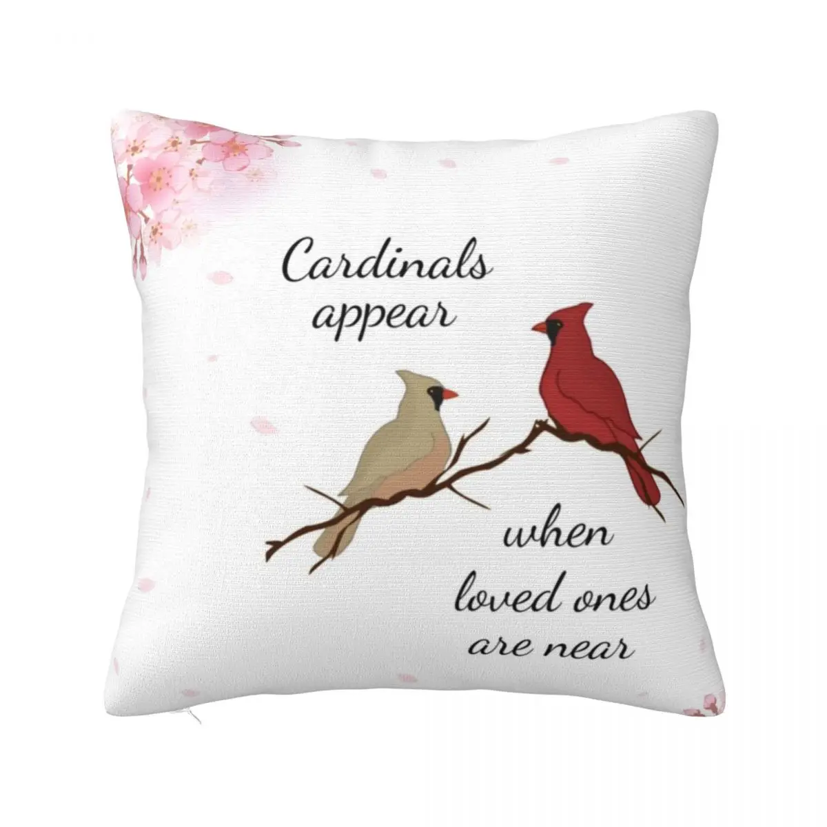 

Cardinals appear when loved ones are near Throw Pillow Plaid Sofa Sofa Cushions Covers Custom Cushion Photo