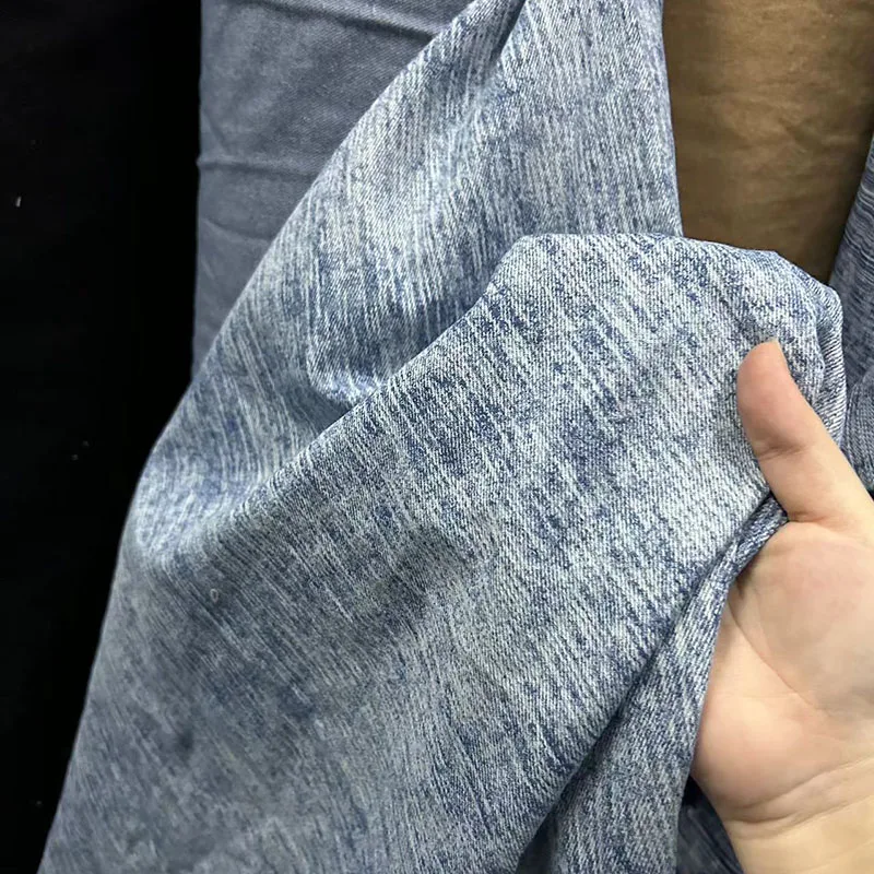 Washed Denim Cloth Clothing Fabric Handmade DIY