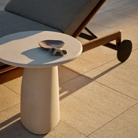 Table d'appoint en ciment nar, table basse en béton, simple, moderne, designer, patio extérieur, Wine--Sabi 2