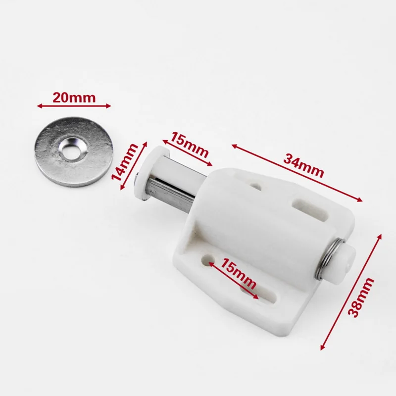 4pcs New Kitchen Door Stopper Push To Open Damper Buffers Drawer Latch Door Closer For Furniture Hardware Magnetic Cabinet Catch