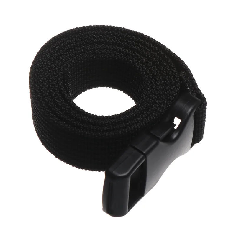 Description Picture 3 of item0.5-3M Black Durable Nylon Travel Tied Cargo Tie Down Luggage Lash Belt Strap with Cam Buckle Travel Kits Outdoor Camping Tool