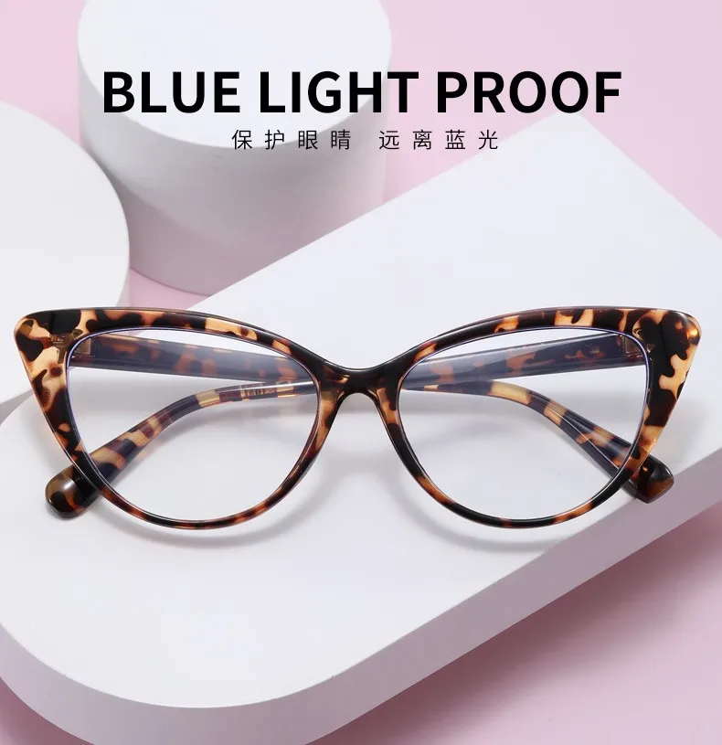 Neue Cat Eye Anti Blaues Licht Gläser Frauen Vintage Brillen Frau Gläser Rahmen Klassische Vintage Kleine Größe Brillen 2023 – Detail 1