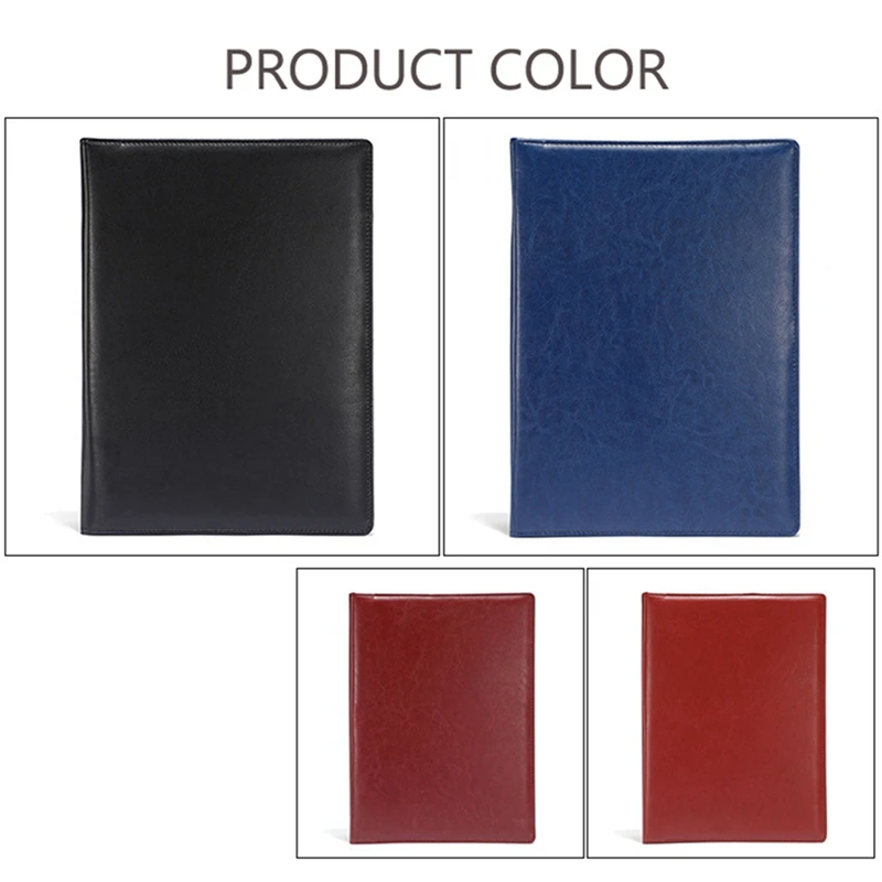 A4 PU Padfolio 파일 폴더, 포트폴리오 비즈니스 문서 거치대, 금속 클립보드 패드, 문서 정리함 거치대