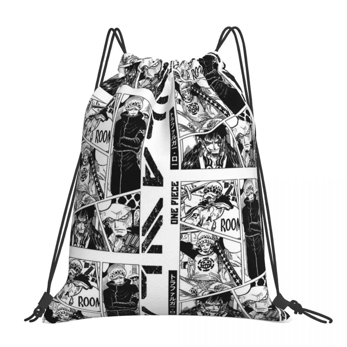 

Trafalgar Law - One Piece Manga Panel Black Version Backpack Multi-function Portable Drawstring Bag Sports Bag For Travel School