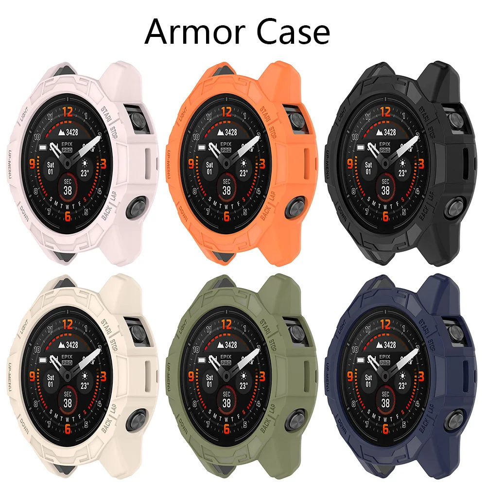 Durable TPU Half Cover Protective Case for Garmin Fenix 7 Series – Hollow Out Design