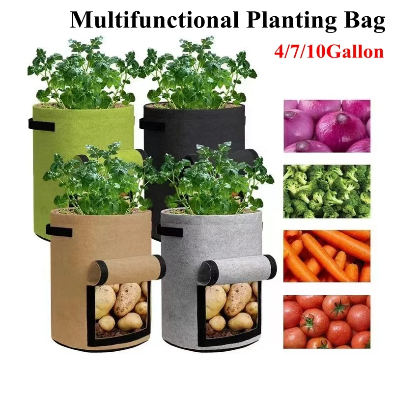 GardenPotatoGrowBagsGreenhouseVegetOnionCultivationPlantingBagFabricSeedPotPlant