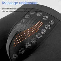 Boxer pour homme sans traces, taille mi-haute, technologie anionique, sous-vêtements confortables, respirants, design massant, sous-vêtements noirs pour homme 5