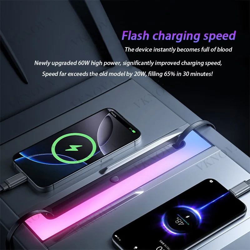 테슬라 모델 3 하이랜드 모델 Y 주니퍼 2025 120W 퀵 차저 USB 션트 허브 지능형 도킹 스테이션 차량용 어댑터 전원