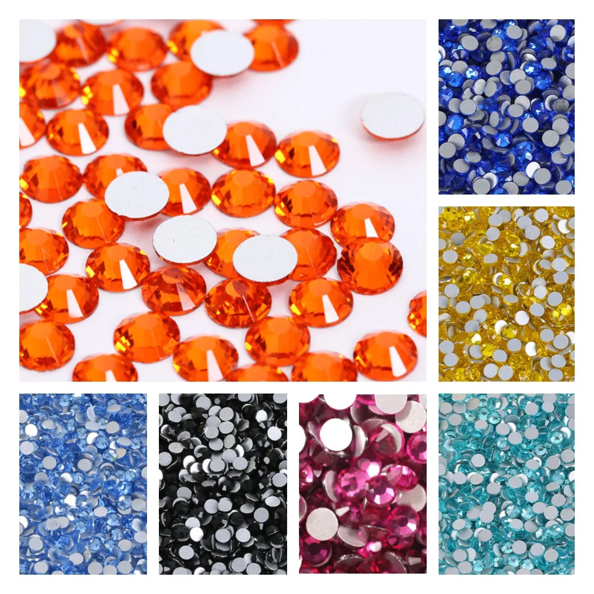 

77 цветов блестящие SS12 (3,2 мм) 1440 шт., без горячей фиксации, искусство ногтей, 3D стекло, украшения для ногтей