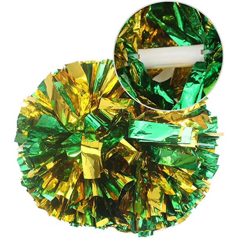 Cheerleading Pom Poms Shining Handle Full Shape Create Atmosphere Sparkling Comfortable Grip Cheerleading Hand Flower for Part