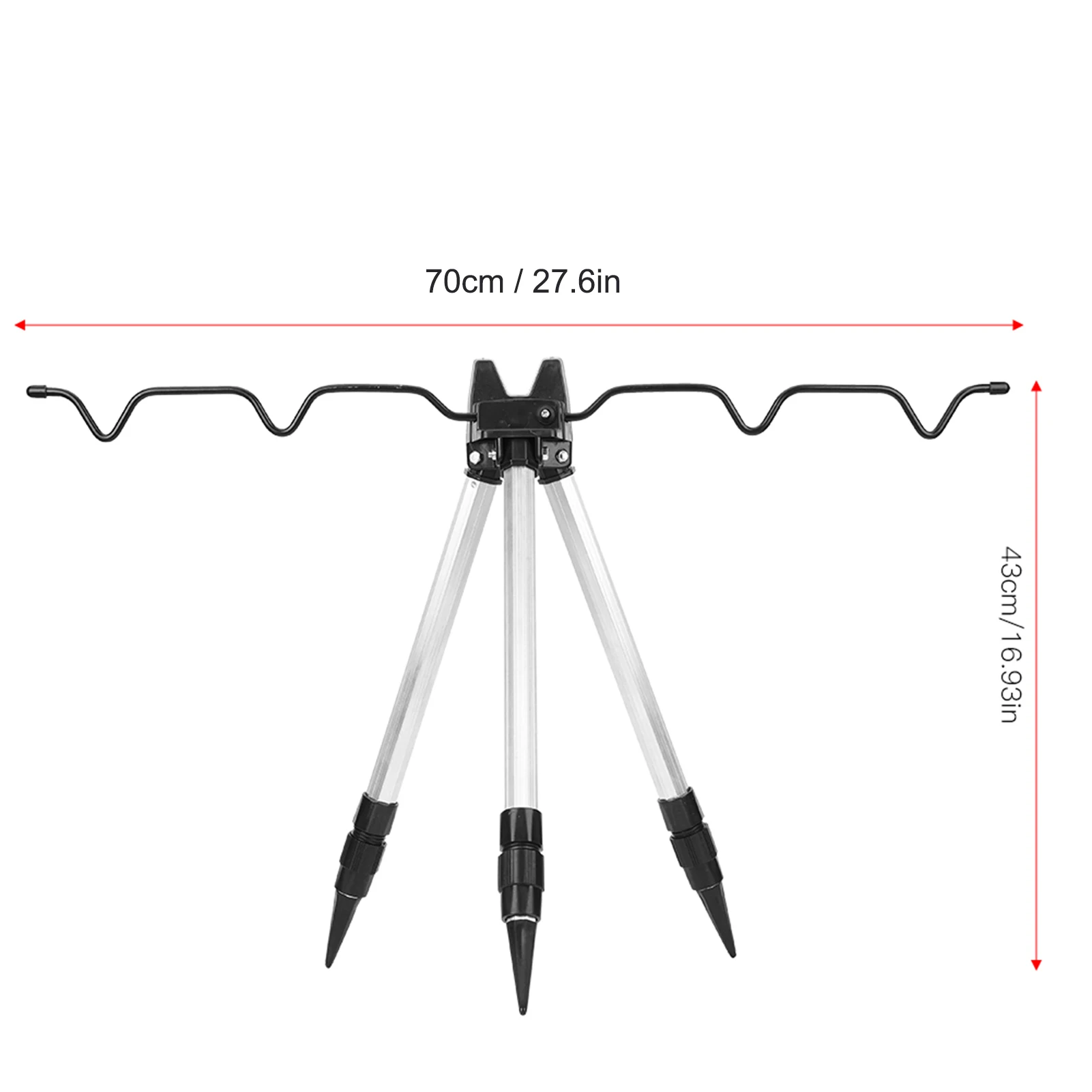 Aluminum Alloy Mini Shrinkage Fishing Rod Tripod Stand Ultrashort Folding Sea Pole Bracket Equipment Accessory