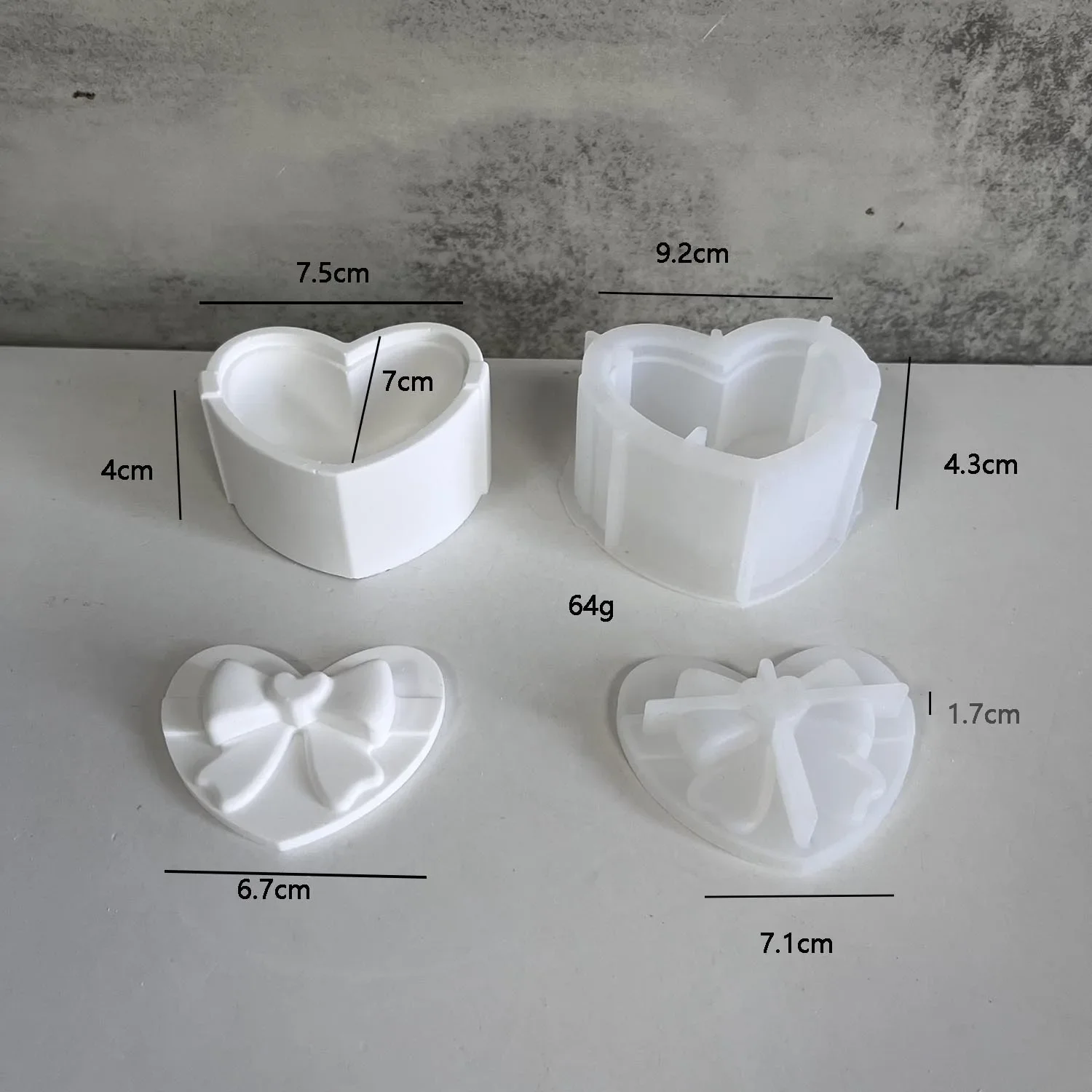 Silicone Mold Silicone Mold for Gift Storage Box Candle Aroma Storage Tray Decoration Mold Earrings Pendants Jewelry Box Gypsum Mould