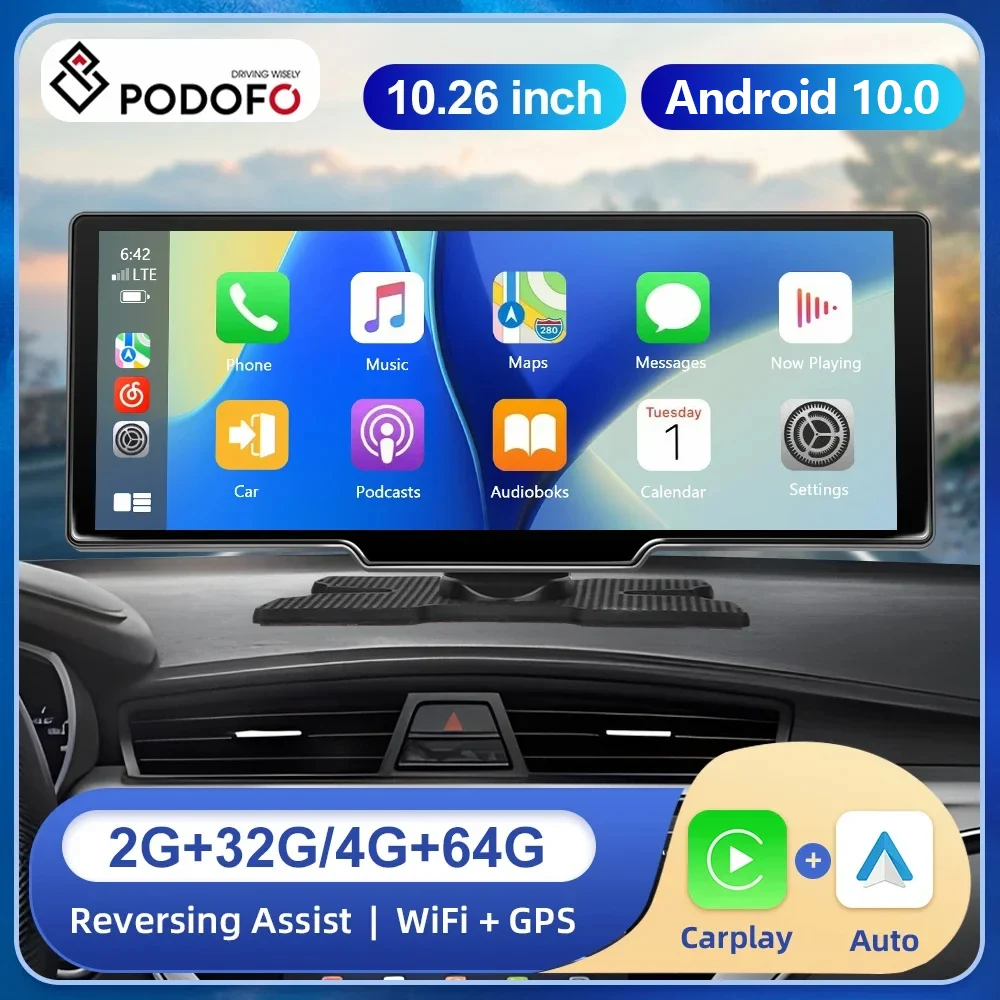Podofo Carplay Android Monitor 10.26\