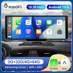 Podofo Carplay Android Monitor 10.26