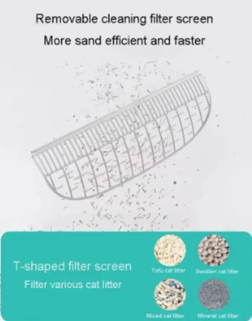 Tonepie Automatic Cat Litter Box Removable Filter Backboard Screen Filter Mesh Effective Sand For TONEPIE TI PRO TI+ Accessories 3