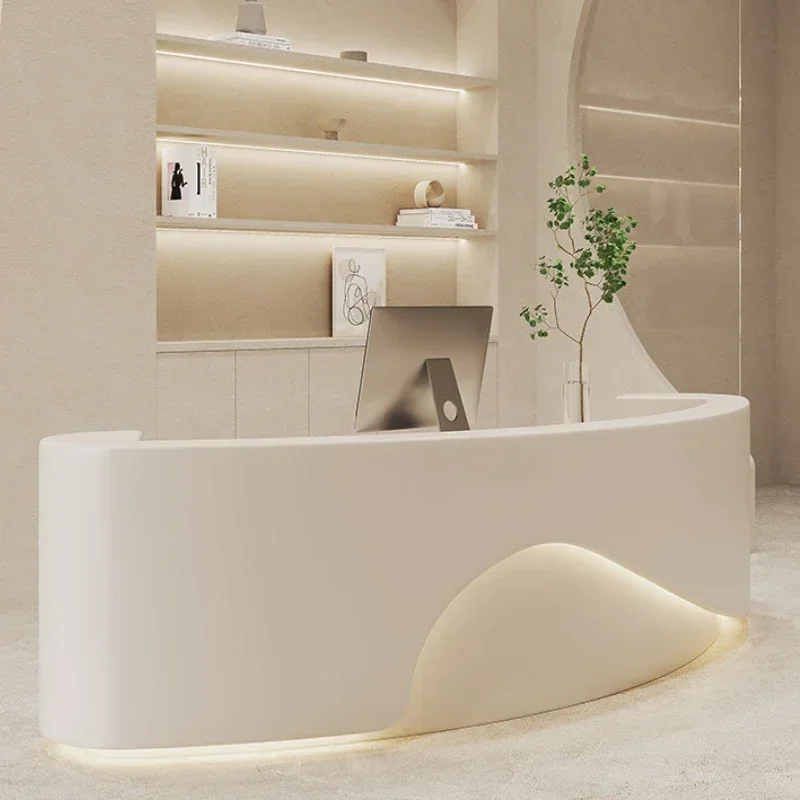 Beauty Salon Table Reception Desks Checkout Counter Shop Customer Center Reception Desks Podium Mostrador Tienda Furniture