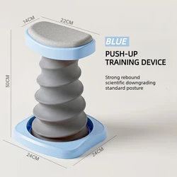 Automatic Rebound Push - Up Bar for Home Fitness and Workout Equipment (Blue Square)
