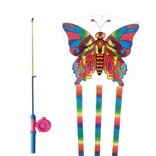Easy Flyer Kite Beautiful Butterfly Kite Easy To Fly With Holding Fishing Rod For Beach Trip Park Family Outdoor Games And