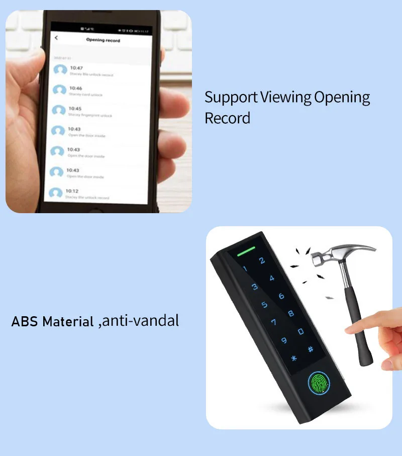 TTLOCK Bluetooth RFID Fingerprint Access Control Keypad Smart Phone Entry Waterp
