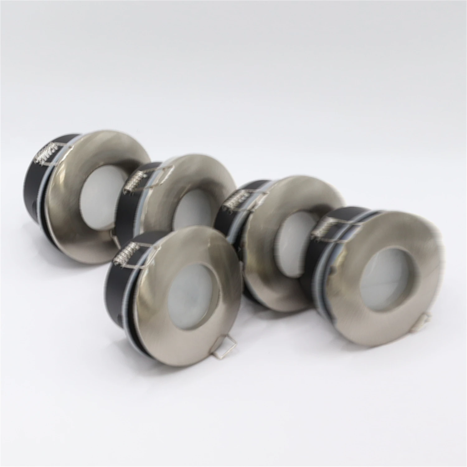 5 Pcs Embedded Led Downlight Socket Waterproof Spot Light Frame Round with MR16 Lamp Holder Fitting Fixture for Indoor Bathroom