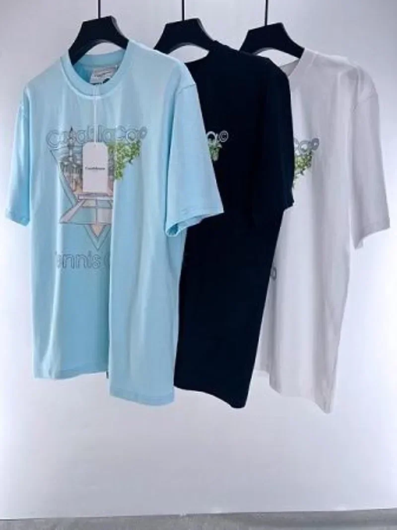

Y2K New Style Streetwear Tennis Club Casablanca T Shirt Men Women 1:1 Inverted Triangle T-Shirt Top Tees