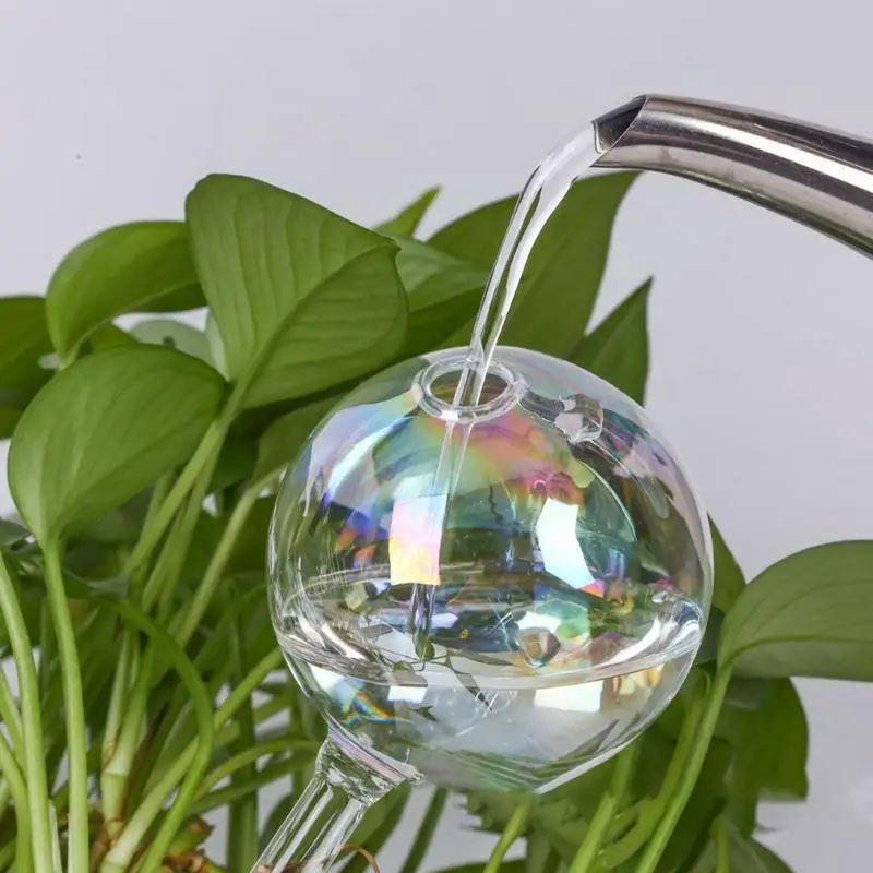 Automatic Plant Watering Bulbs Rainbow Gradient Color Glass Watering Bulbs Automatic Clear Self Watering Planter Irrigation tool