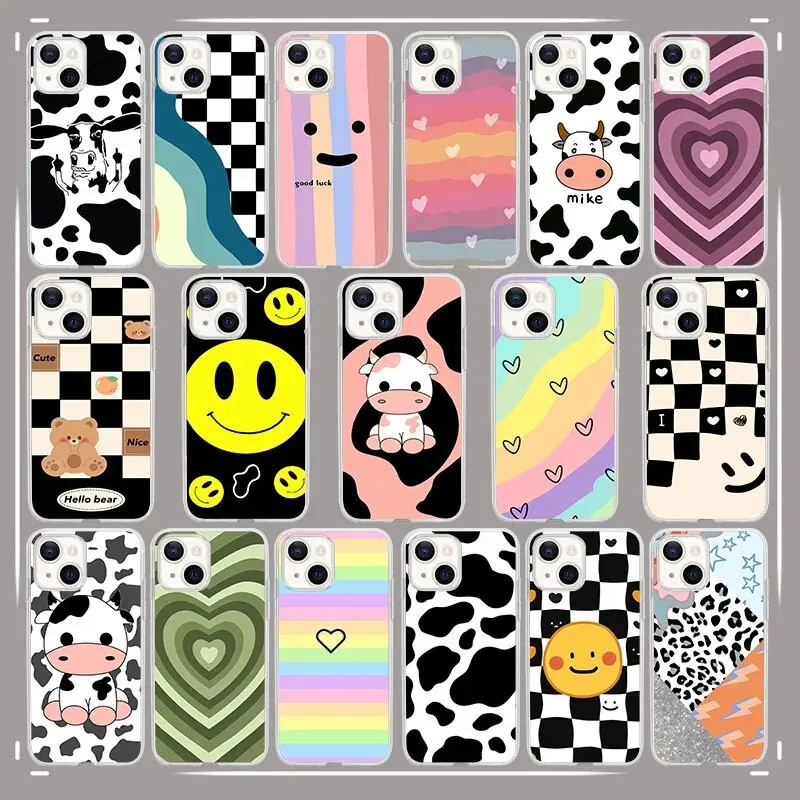 Wk-55 Rainbow Smile Cow Custodia Morbida Per Moto G8 G10 One Zoom Ace Action Pro G40 G Fusion Plus Play Power