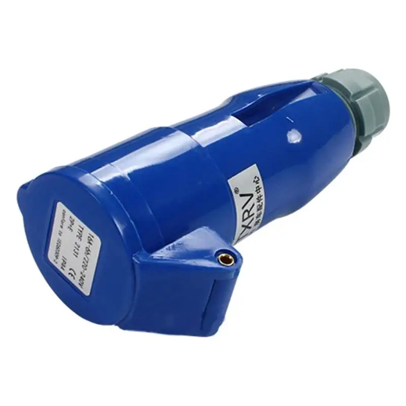 

Industrial Plug Connector 16A Electrical Connector Blue Waterproof Plug & Sockets Wall Socket For Stable Power Supply Travel