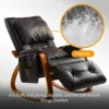 1 Set of Massage Chair Dark Brown Reclining Rocking Chair Five Angle Adjustable Oversized Load Bearing Massage Tool for Relaxing 2