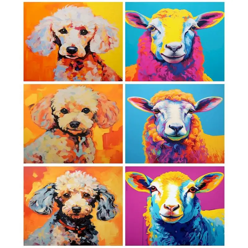 

GATYZTORY Diamond Rhinestones Painting Colorful Animal Diamond Painting Special Diamonds Diamond Painting Special Diamonds Art