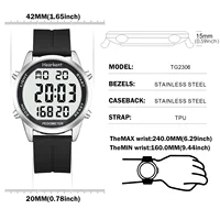 Hearkent Pedometer Watch Men/Women Outdoors Sports Watches Step Calories Counter LED Backlight for Walking Tracker No Bluetooth 2
