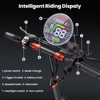 Trottinette électrique iScooter IX5S, 11 pouces, tout-terrain, 48V15Ah, 1000W, propulsion arrière, vitesse maximale 45 km/h, autonomie 65 km, pliable. 2
