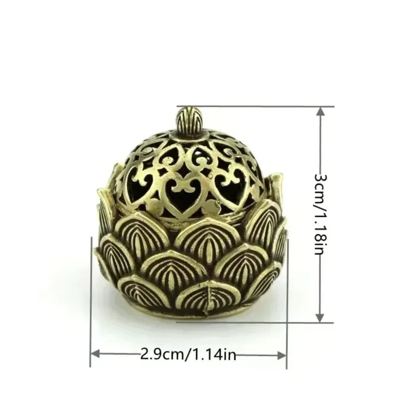 Lotus Incense Burner Small Cone Shaped Burner Mini Asian Style Lotus Zen Decorative Gift Interesting Design Beautiful Appearance
