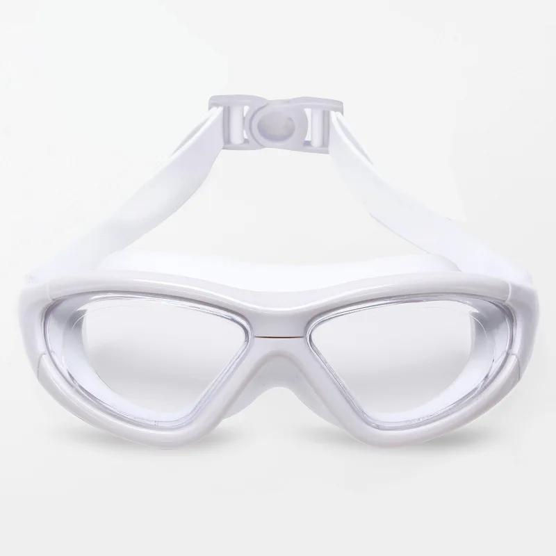 Children's Goggles Boys' Waterproof and Anti-fog HD Swimming Glasses Girls' Big Box Swimming Cap Goggles Set Kids