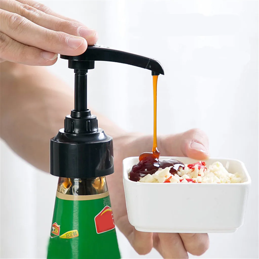 1 Set Syrup Ketchup Vinegar Olive Oil Bottle Head Pressure Nozzle Kitchen Tools kitchen tools