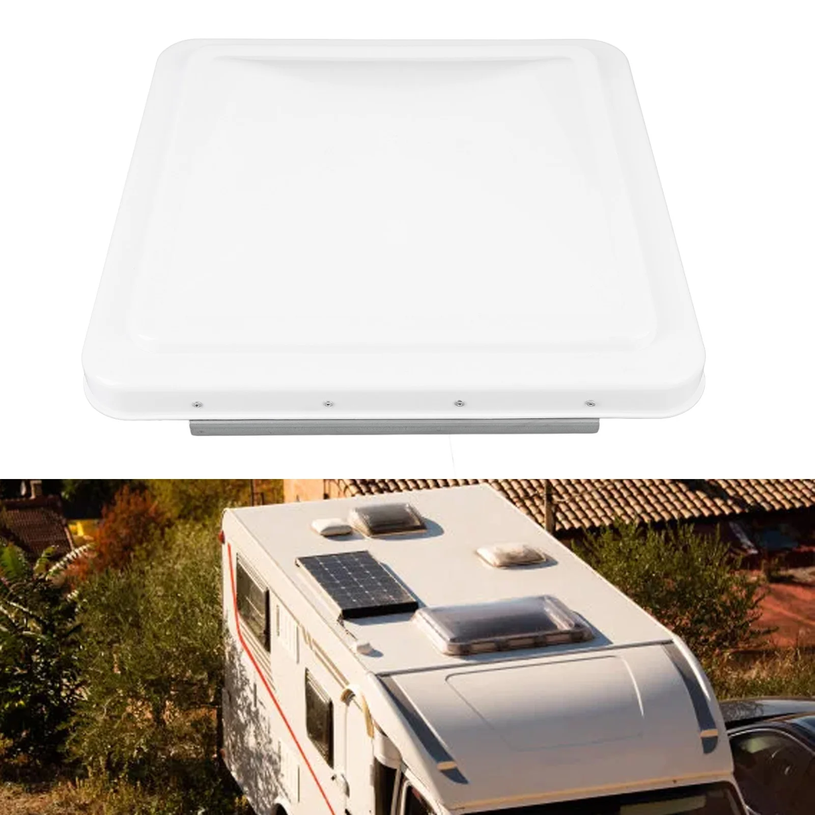 14in RV Roof Vent Cover RV Roof Vent Cover UV Resistant 14 Inch Replacement Vent Lid for Camping Vehicle Trailer Motorhome White