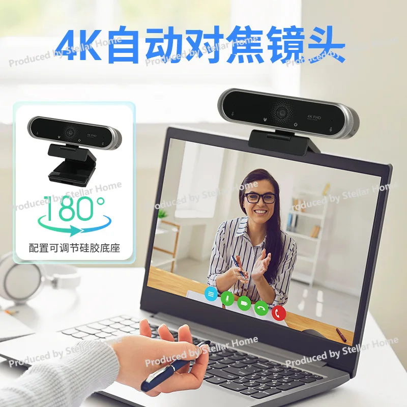 휴대용 외장 USB 컴퓨터 카메라 원격 회의 비디오 4k HD 카메라